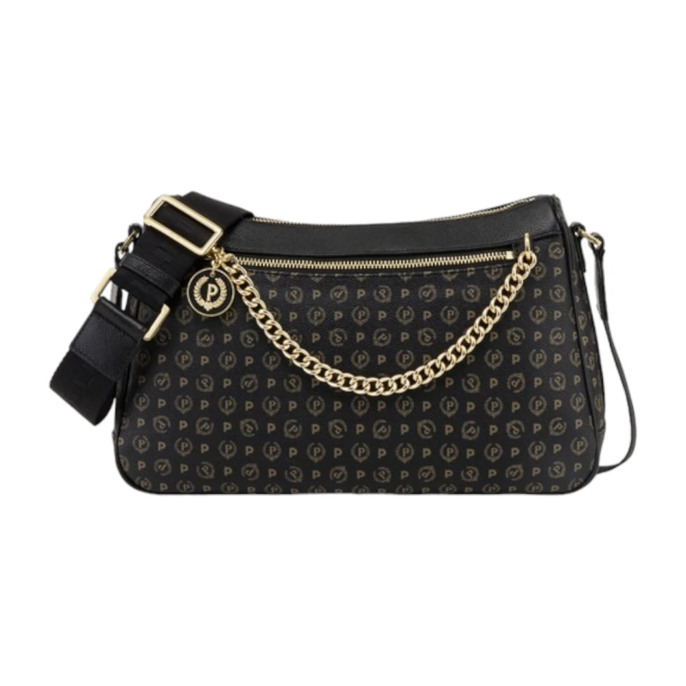 Pollini - Klassische Heritage Schultertasche In Schwarz - Bags - Damen - Schwarzk - One Size