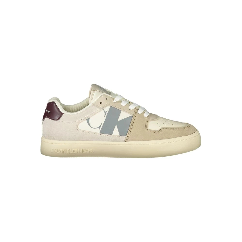Calvin Klein, Herren, Sneakers, Beige Polyurethane Men Sneaker, Grau, Beige, (44) - Bild 4