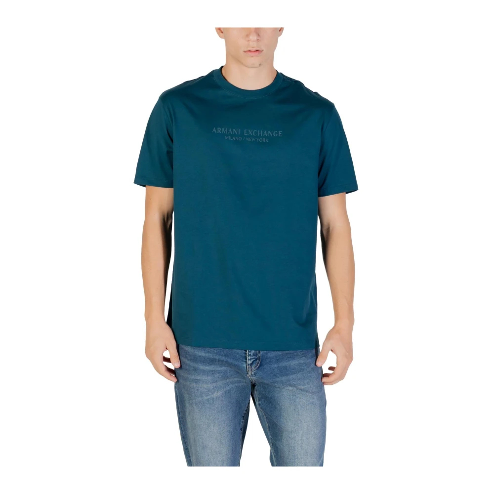 Armani Exchange Herren Grün - Baumwoll-T-Shirt Mit Rundhalsausschnitt Und Kurzen Ärmeln - Tops - L