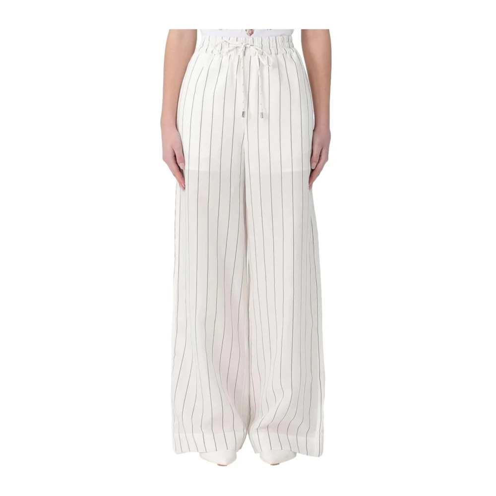 Liu Jo Damen Weiß - Pantaloni In Misto Lino - Trousers - Xs