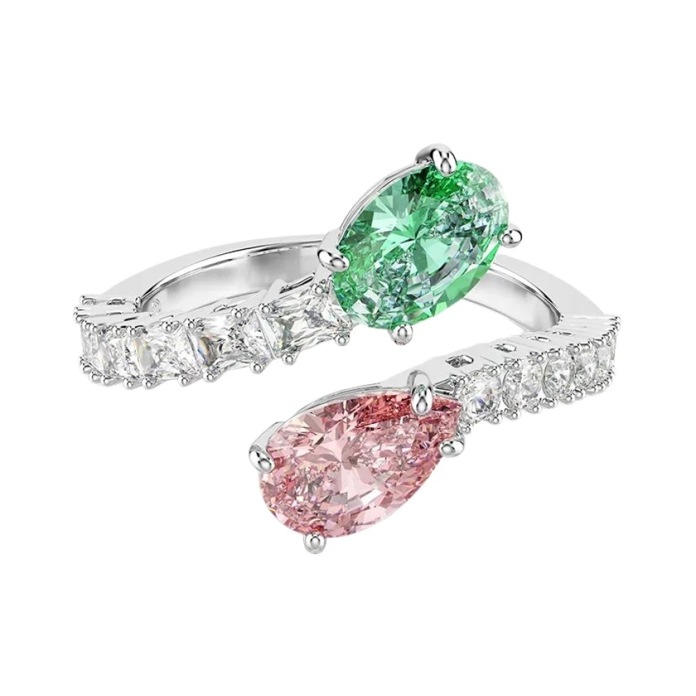 Swarovski Ariana Grande X Offener Ring, Verschiedene Schliffe, Rhodiniert Mehrfarbig Größe 50 - Image 4