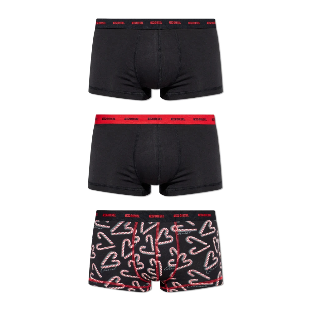 Diesel Herren Schwarz - Damien-Gft-Utlt-3Pack Boxer Briefs Dreierpack - Underwear - K - 2XL