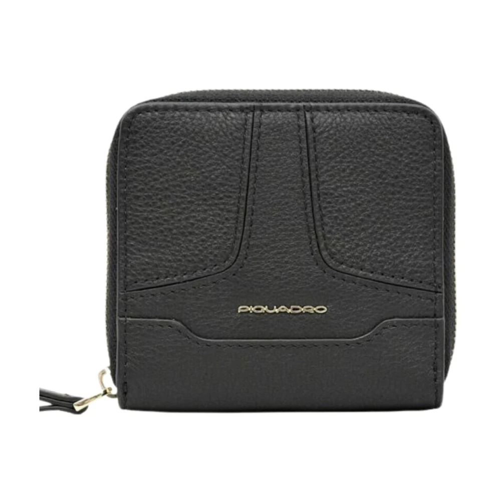 Piquadro Damen Schwarz - E Brieftasche Mit Reißverschluss - Accessories - K -One Size