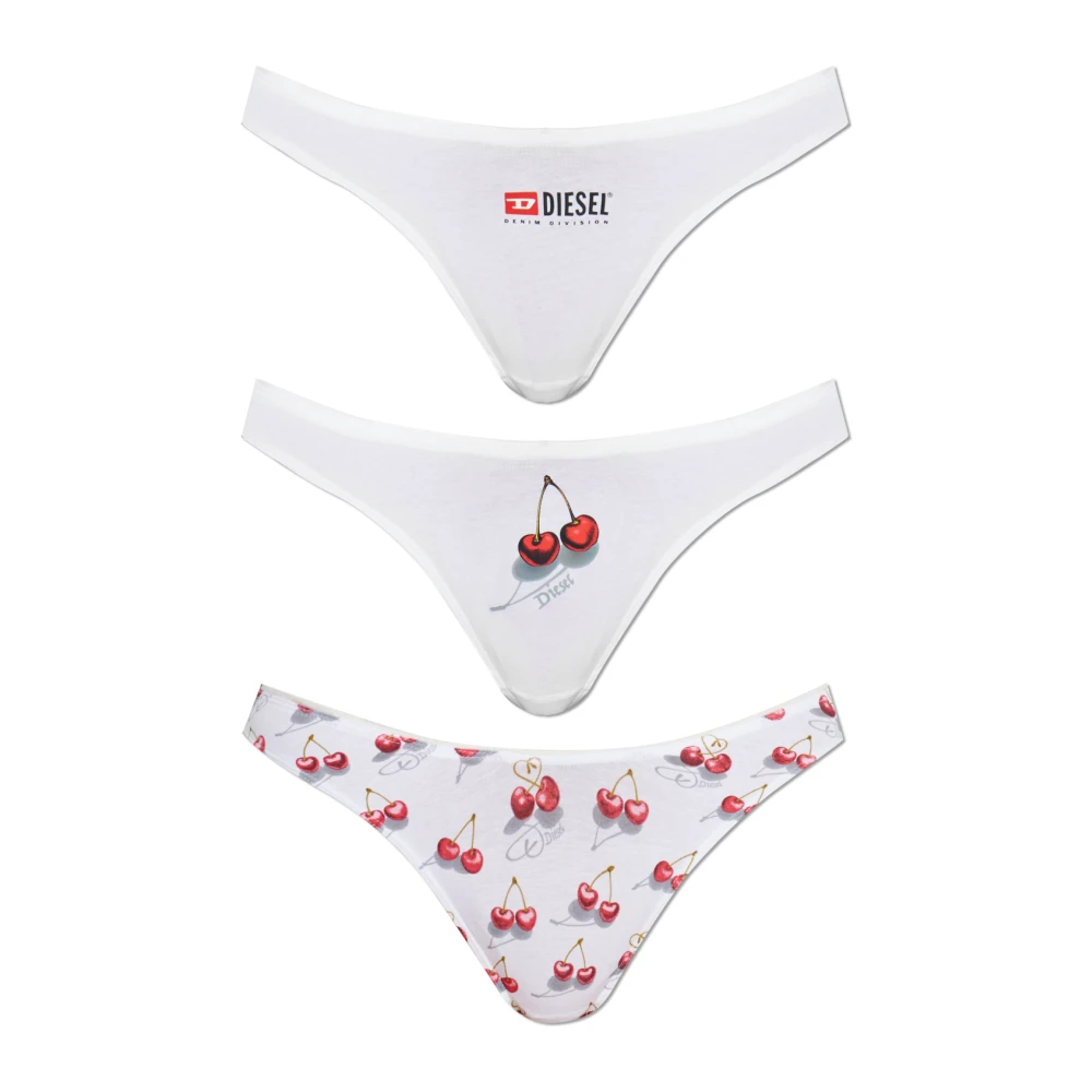 Diesel Damen Weiß - Ufpn-Punchy-Threepack String Tanga Dreierpack - Underwear - S
