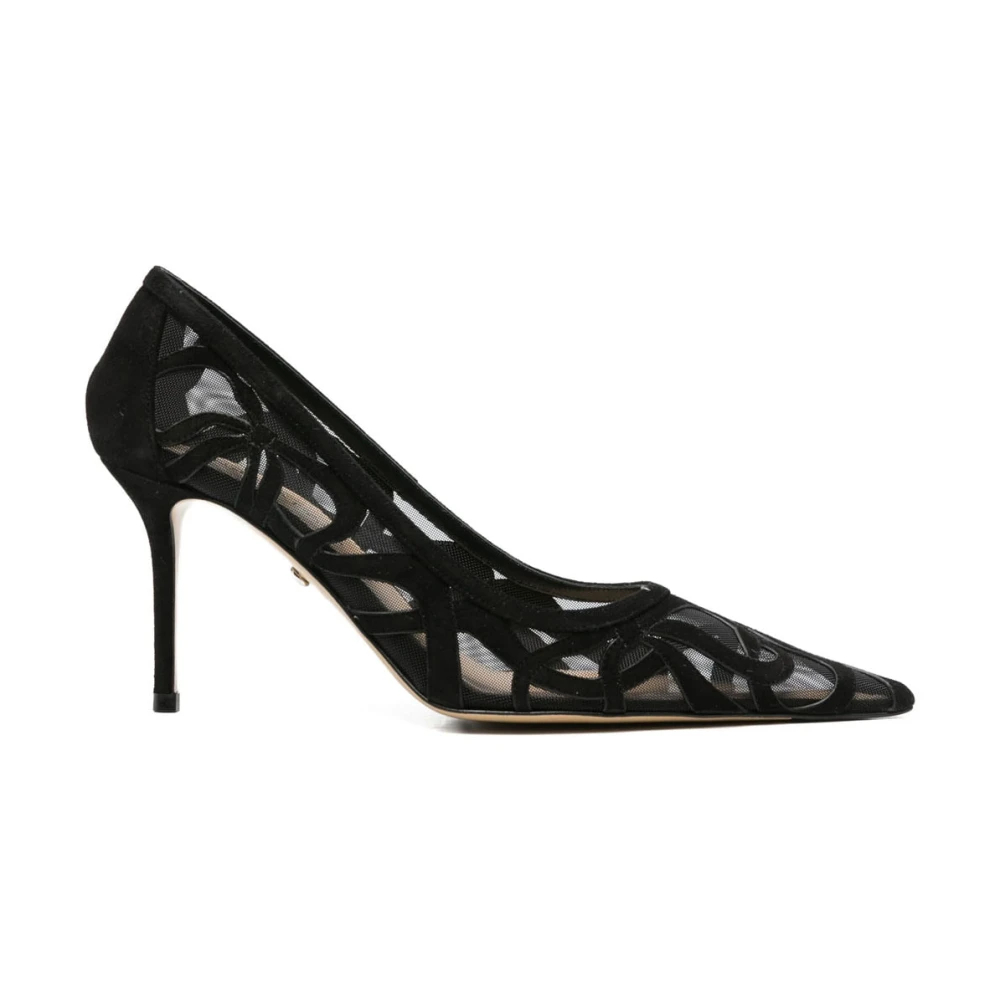 Mach & Mach Damen Schwarz - E Wildleder Schleifen Pumps - Shoes - K - 37 Eu