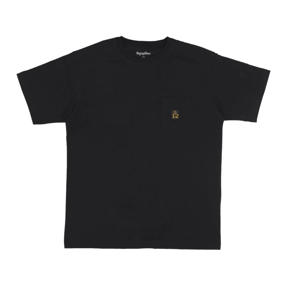 Refrigiwear Herren Schwarz - Es Tee Mit Tasche Regular Fit - Tops - K - Xl