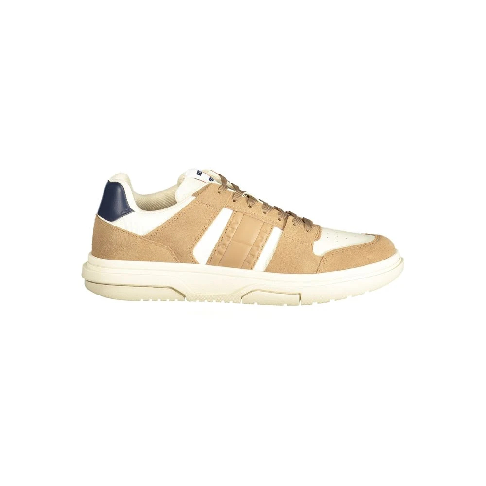 Tommy Hilfiger, Herren, Sneakers, Beige Leather Men Sneaker, Blau, Braun, Beige, (44) - Bild 7