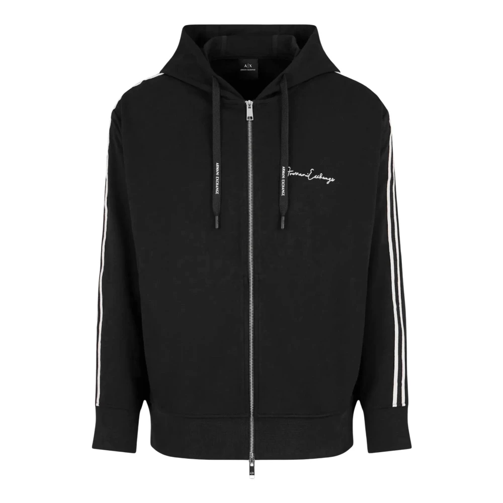 Armani Exchange Herren Schwarz - Full Zip Sweatshirt - Sweatshirts & Hoodies - K - 2XL