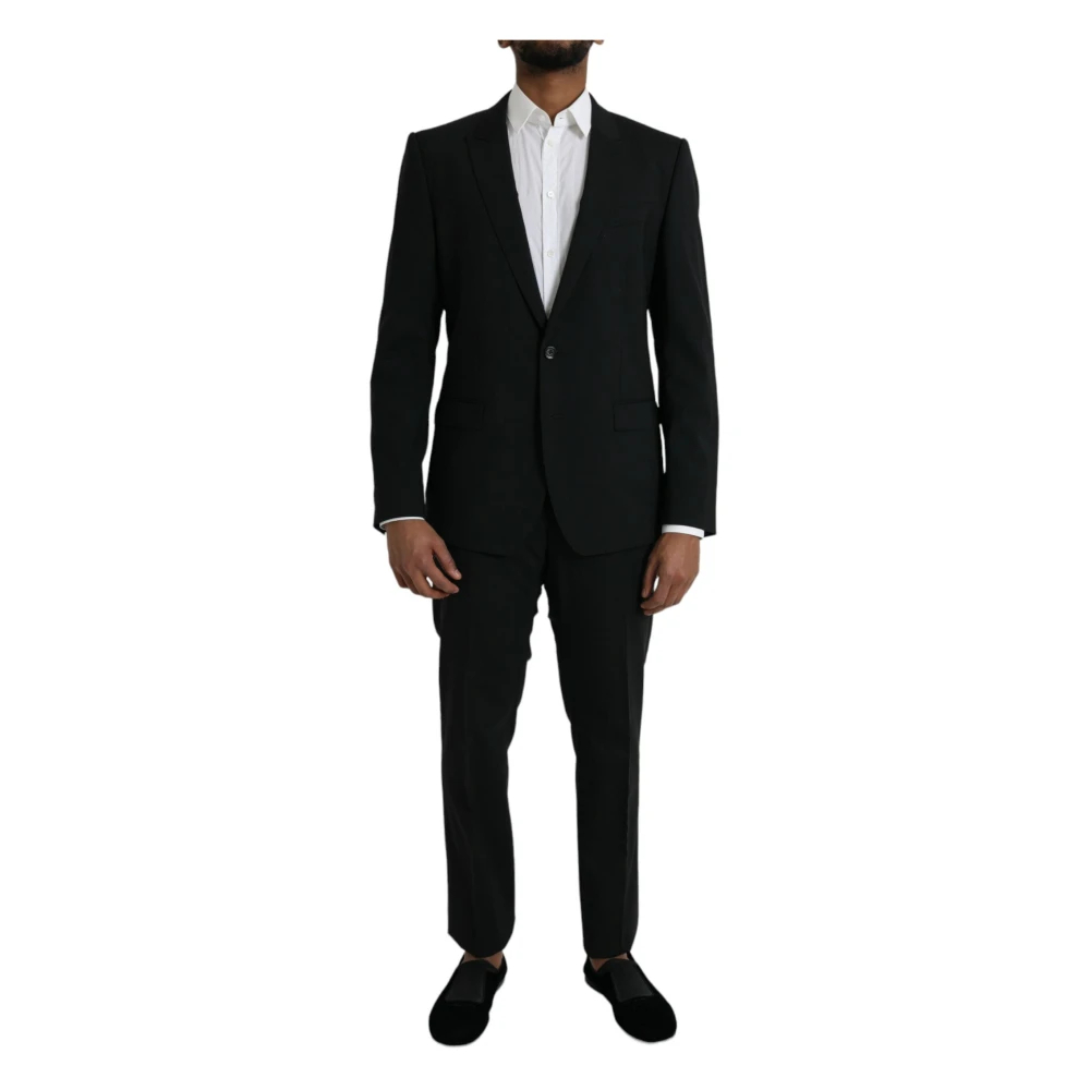 Dolce & Gabbana Herren Schwarz - Er Woll Martini Formeller Anzug - Suits - K - S