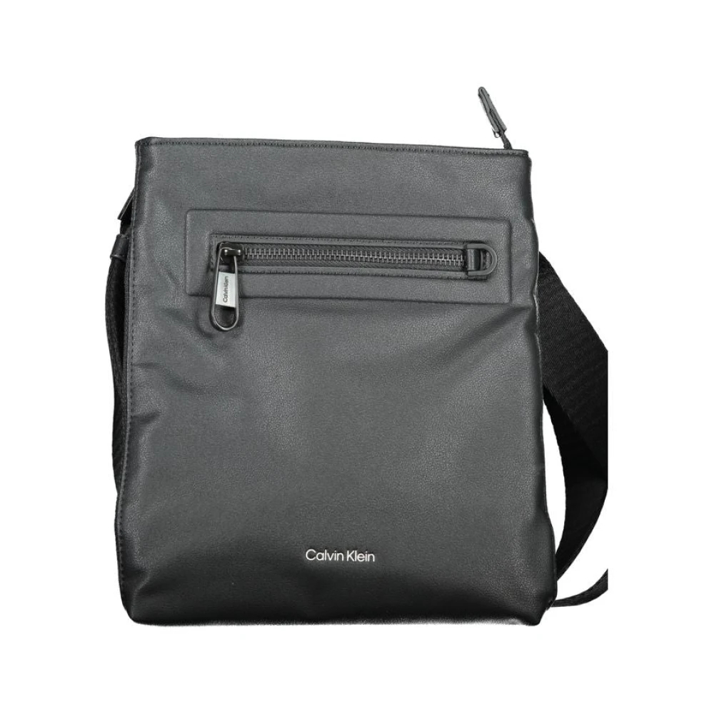 Calvin Klein, Herren, Handtasche, Black Polyester Men's Shoulder Bag, Schwarz - Bild 4