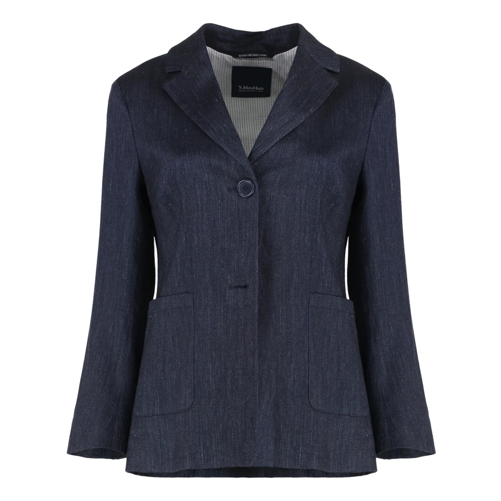 Max Mara Damen Blau - Derna Leinenblazer - Jackets - Xs