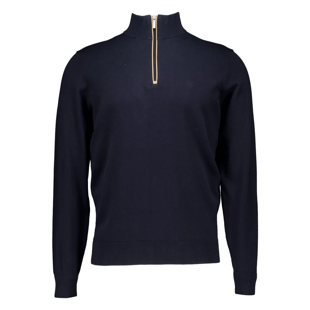 Bugatti Herren Blau - Half-Zip Sweater 7500 - Knitwear - 2XL