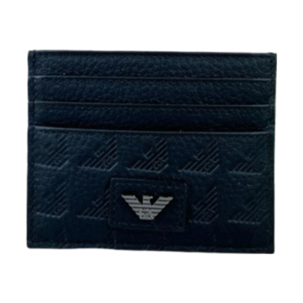Emporio Armani Unisex Schwarz - Es Lederportemonnaie Und Kartenhalter - Accessories - K - One Size