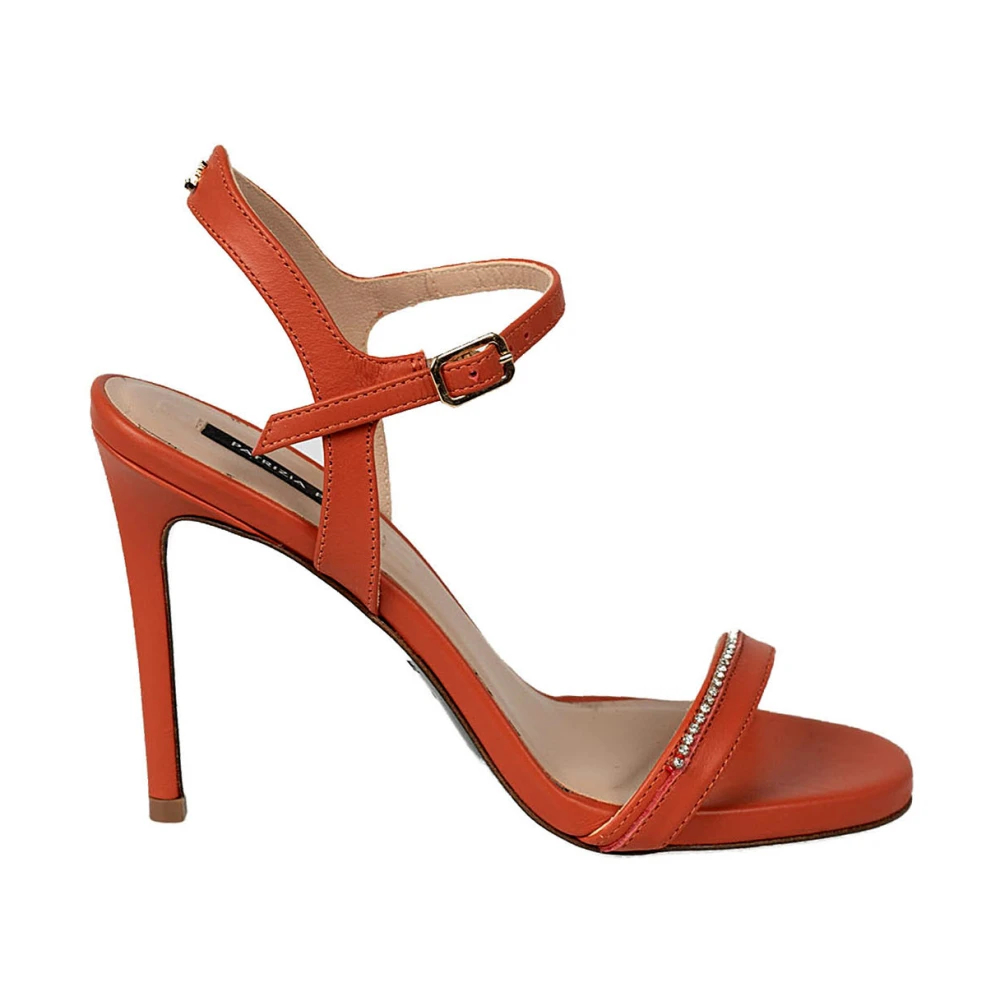 Patrizia Pepe Damen Orange - Glam Strass High Heel Sandalen - Shoes - 37 Eu