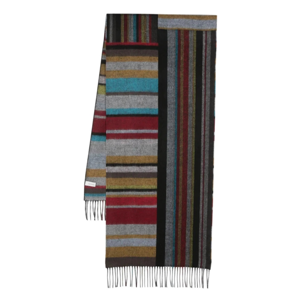 Paul Smith Damen Multicolor - Gestreifter Schal Aus Lammswolle Und Kaschmir Mit Fransen - Accessories - Mehrfarbig - One Size