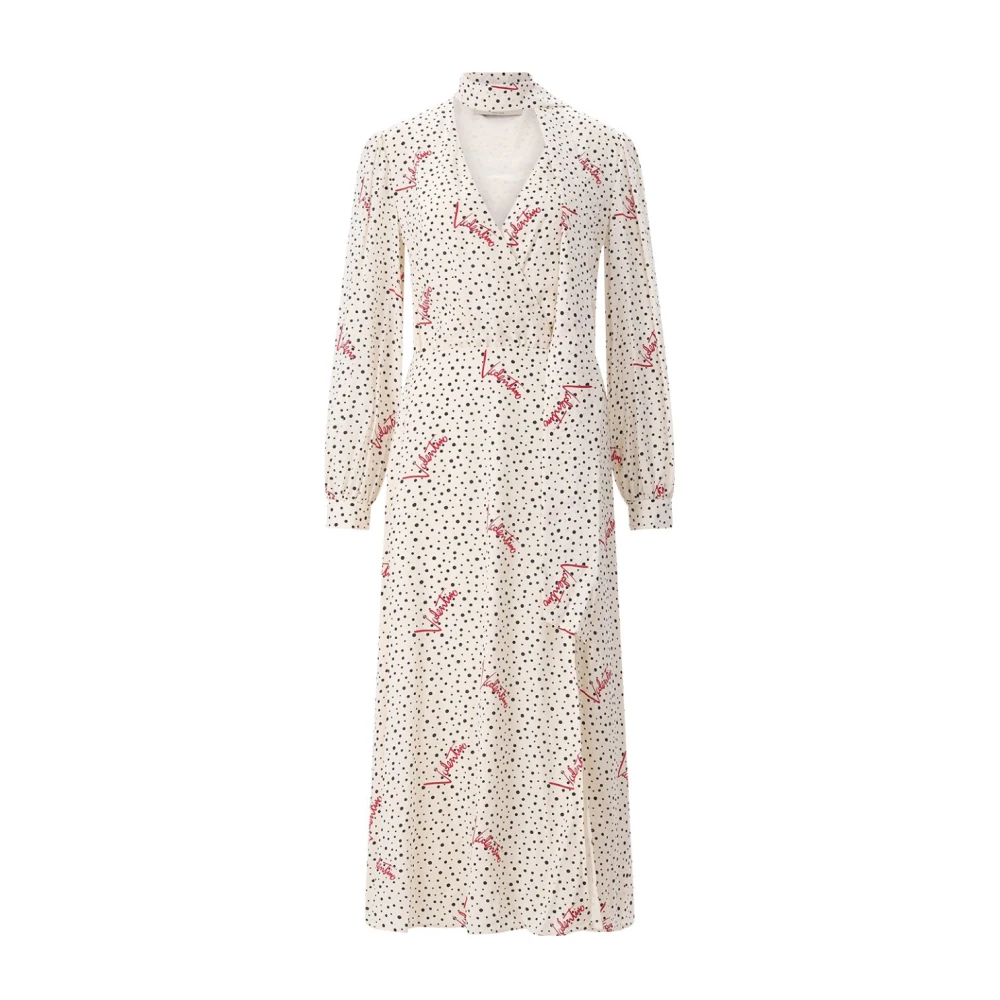 Valentino - Maxikleid Aus Seide - Dresses - Damen - Beige - S