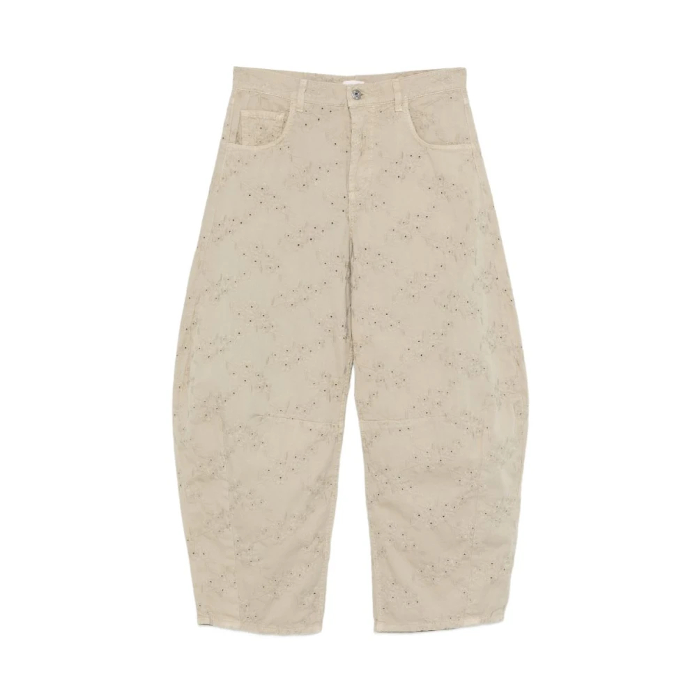 Liu Jo Damen Beige - Wide Hosen - Trousers - W30