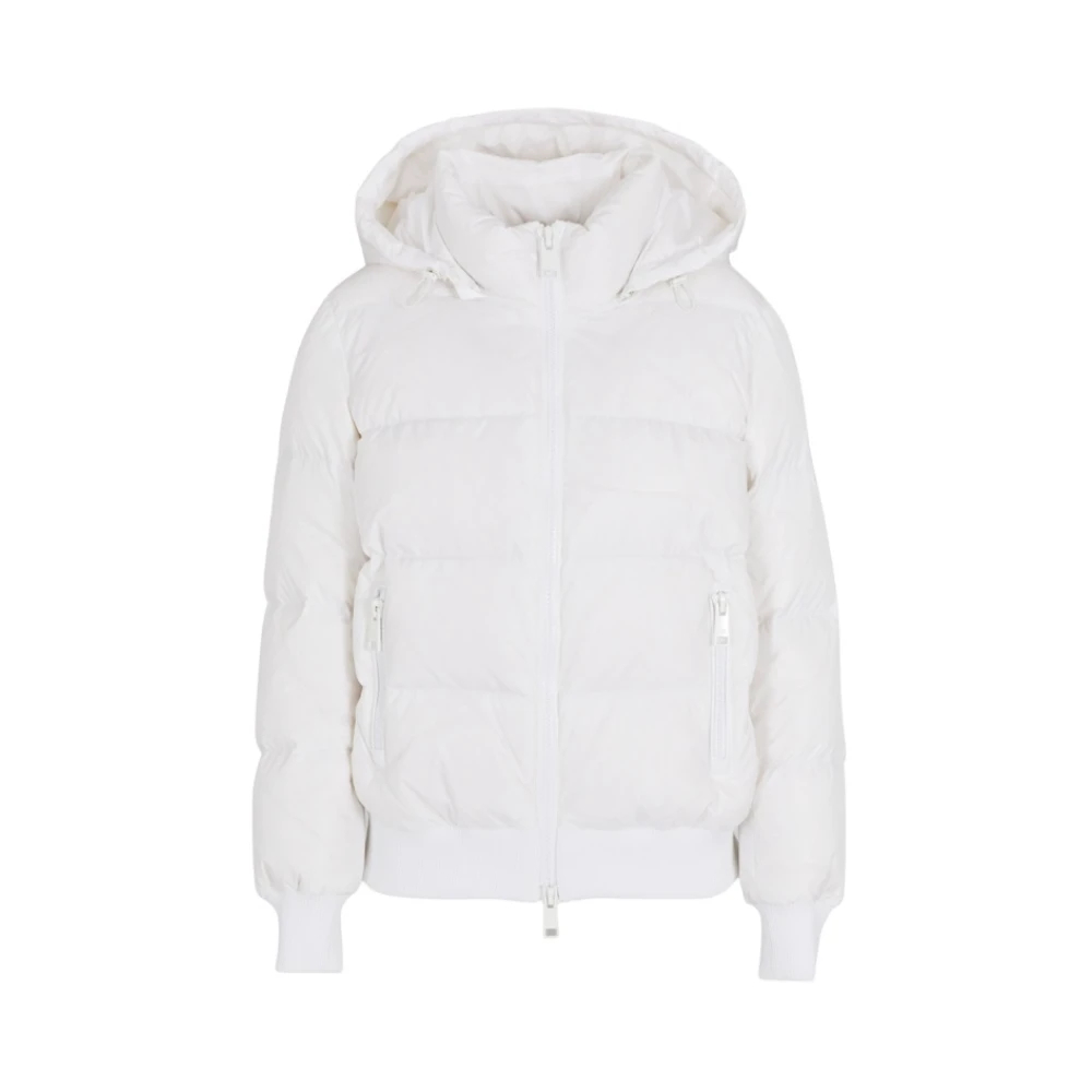 Armani Exchange Damen Weiß - Gesteppte Daunenjacke Mit Kapuze - Jackets - Xs