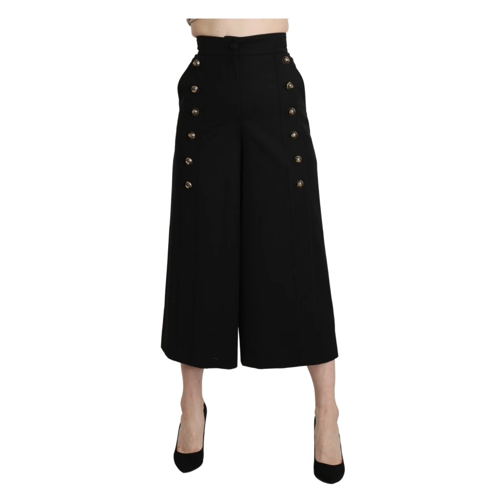 Dolce & Gabbana Damen Schwarz - Wide Hosen - Trousers - K -3Xs