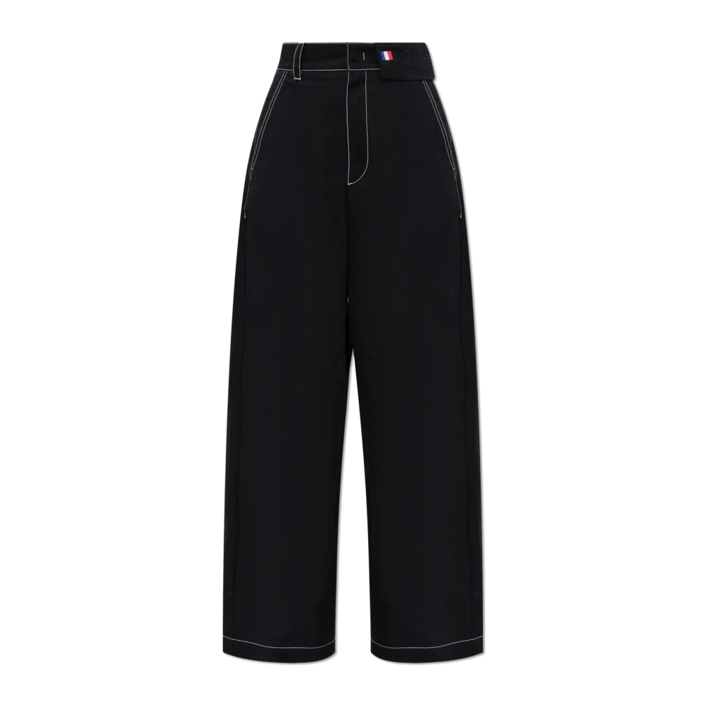 Moncler - Wide Hosen - Trousers - Damen - Schwarzk - Xs