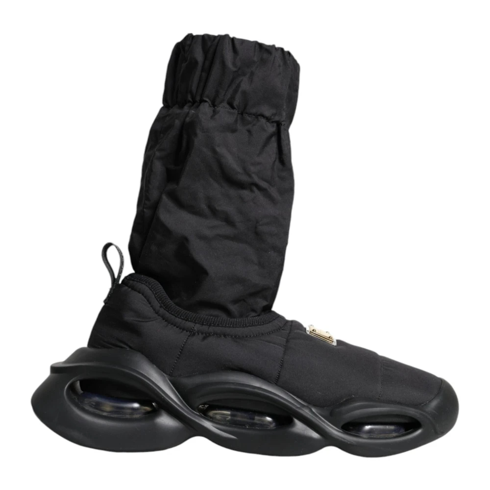 Dolce & Gabbana Damen Schwarz - E High-Top Wave Sock Sneakers - Shoes - K - 39 Eu