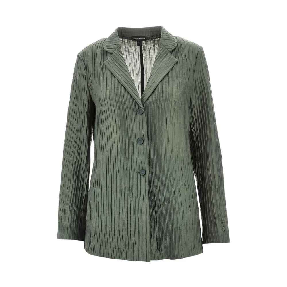 Emporio Armani Damen Grün - Pleated Blazer - Jackets - 2XS