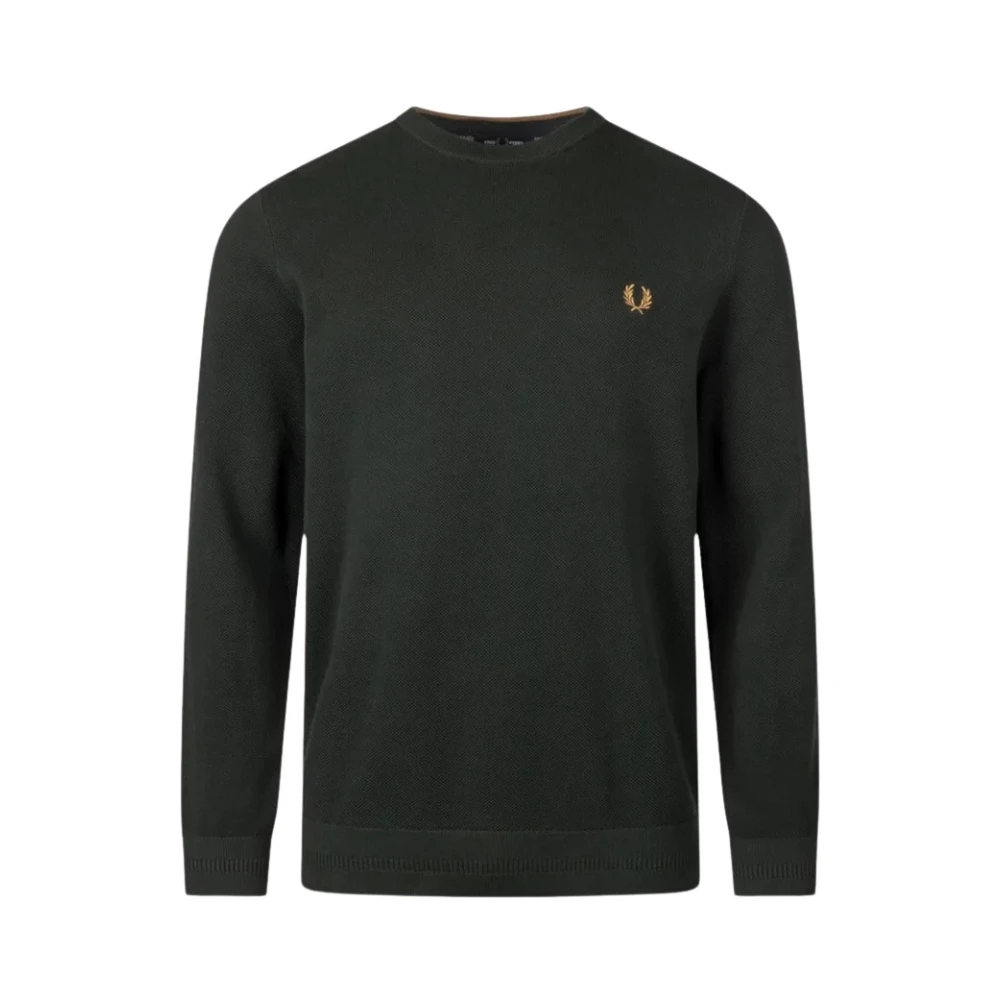 Fred Perry Herren Schwarz Pique Stitch Jumper - Bild 6