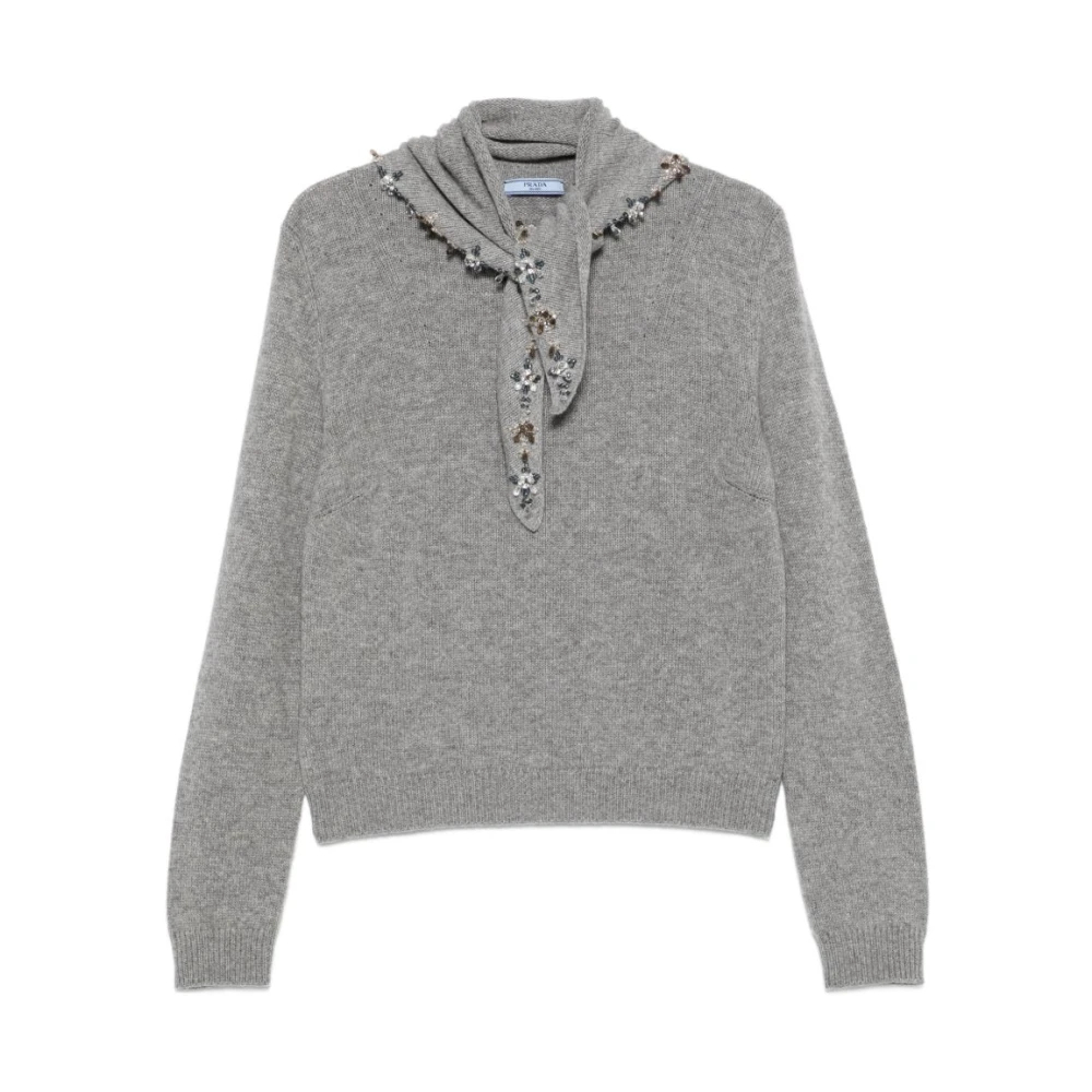 Prada - Kaschmirpullover - Knitwear - Damen - Grau - S - Bild 5