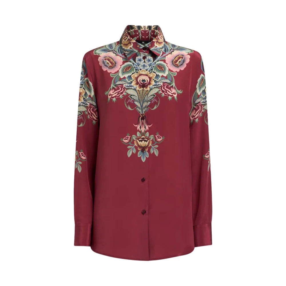 Etro Damen Rot - Seidenhemd Mit Raffiniertem Italienischem Stil - Blouses & Shirts - M