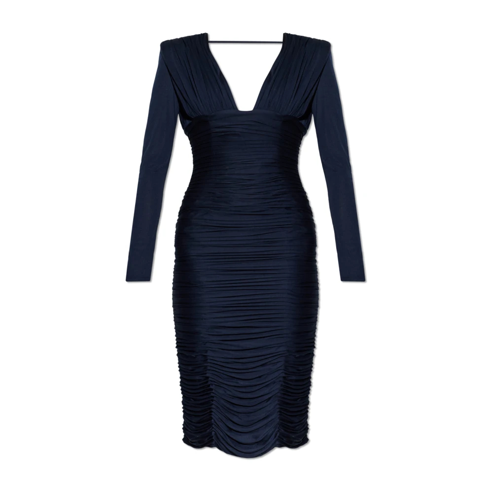Versace Damen Blau - Draped Seiden-Crêpe-Jersey Midikleid - Dresses - S