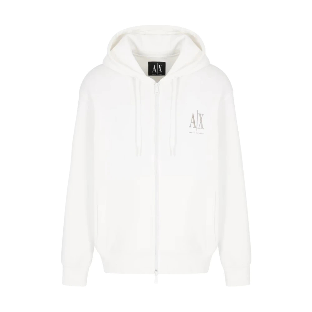 VAN GRAAF Armani Exchange Herren Weiß Sweatjacke 1Er Pack Baumwolle Groß - Bild 8