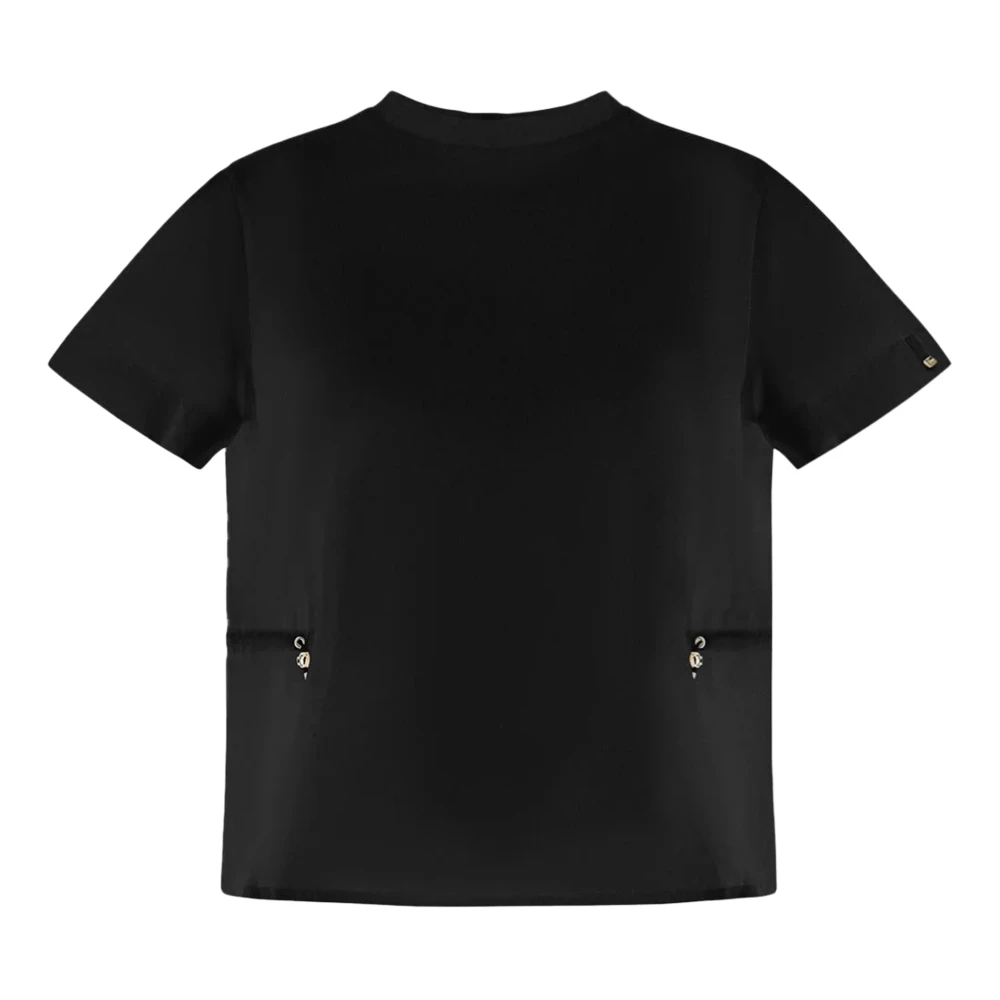Herno Damen Schwarz - T-Shirt Aus Schickem Baumwolljersey Und Neuem Techno-Taft - Tops - K -M