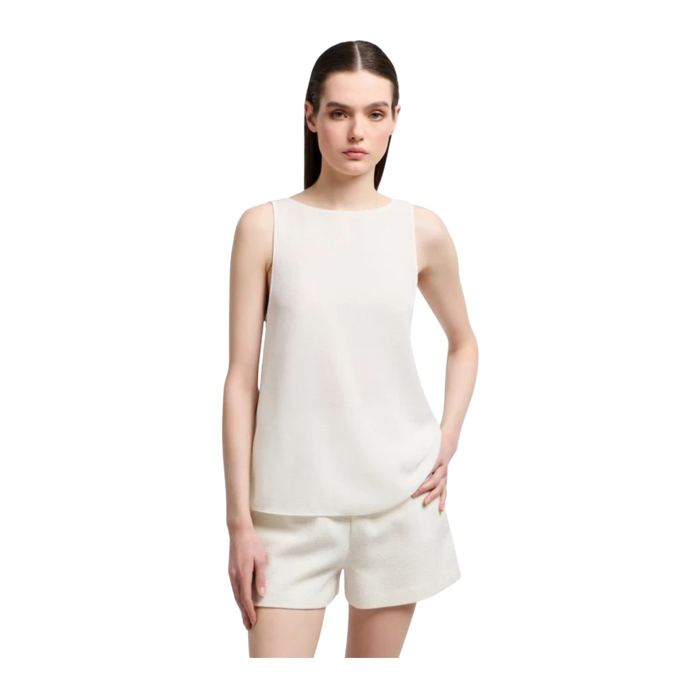 Emporio Armani Damen Weiß - Ärmelloses Top - Tops - 2XL