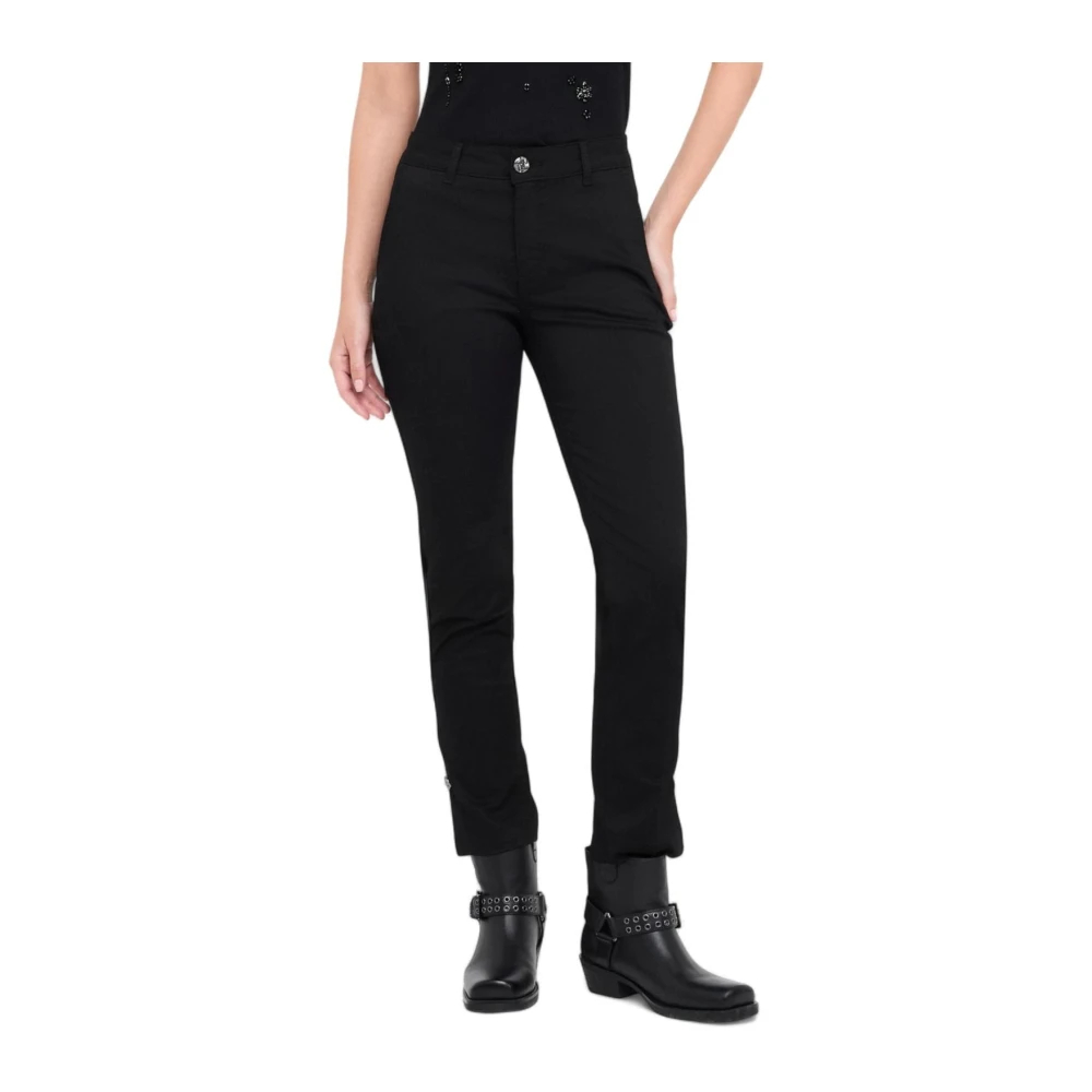 Liu Jo Damen Schwarz - Wide Hosen - Trousers - K -W30