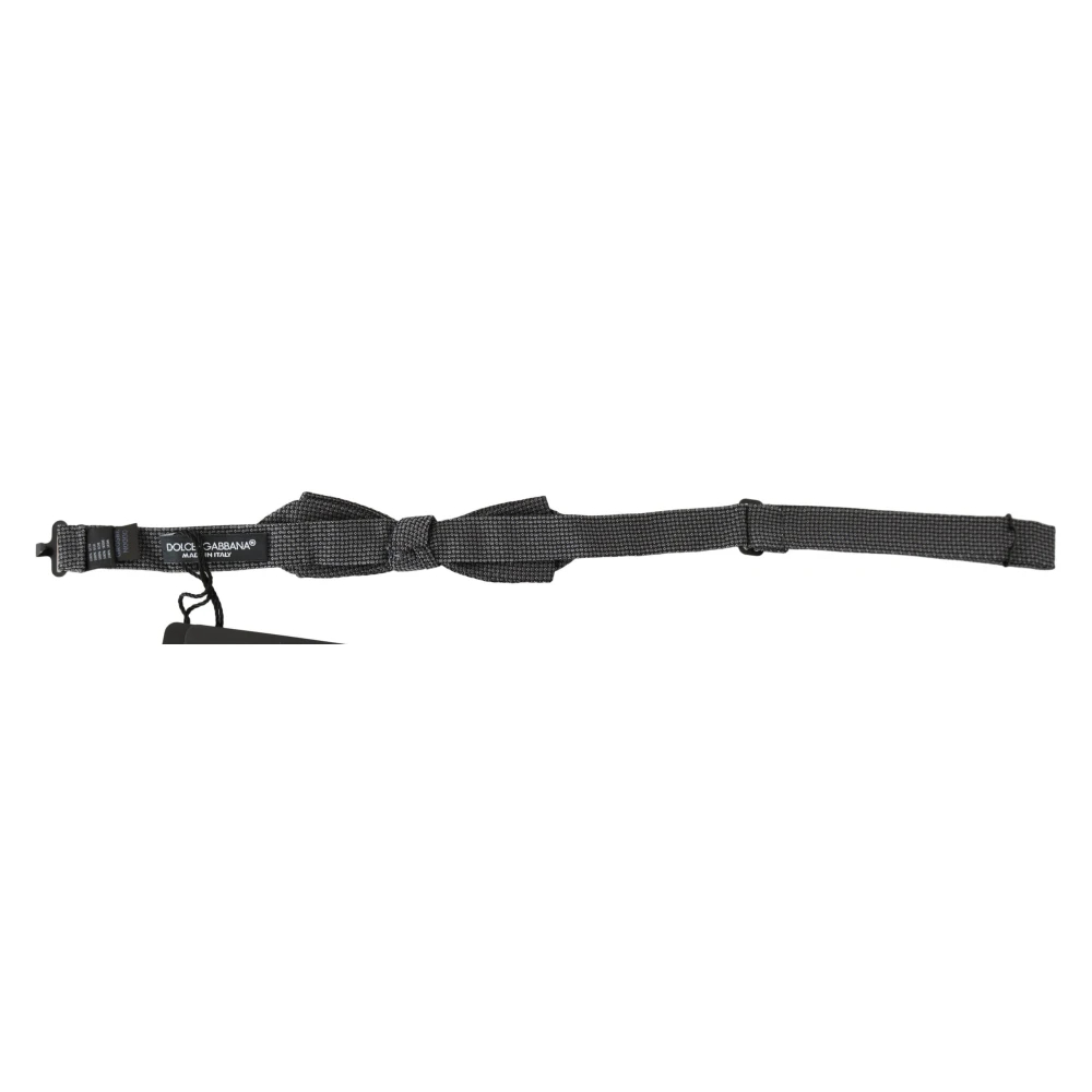 Dolce & Gabbana Herren Grau - E Gemusterte Seidenfliege Mit Verstellbarem Halsband - Accessories - One Size