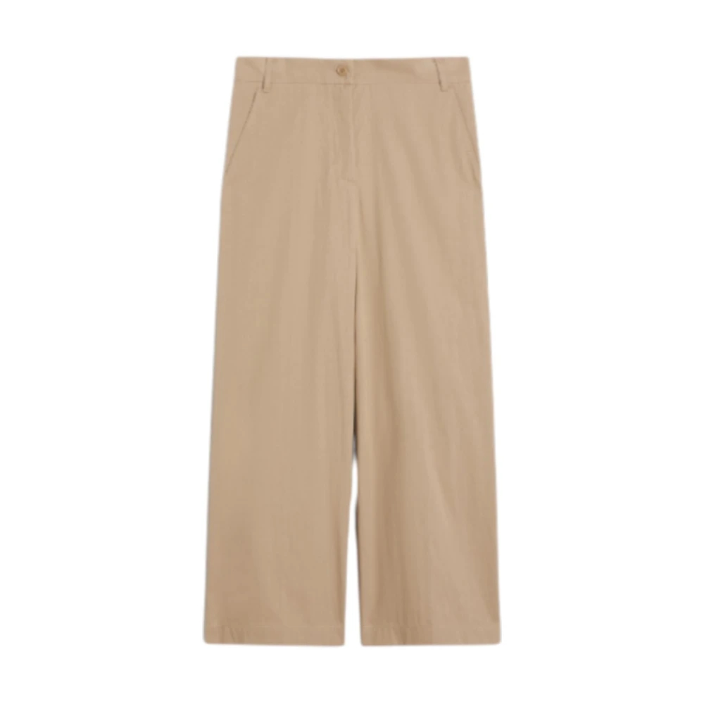 Weekend Max Mara Damen Beige - Wide Leg Cropped Hose - Trousers - 2XS