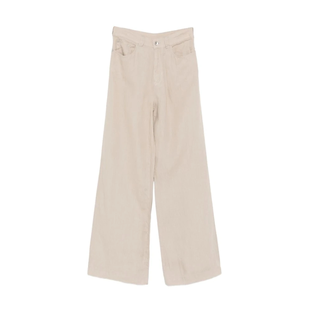 Emporio Armani Damen Beige - Wide Hosen - Trousers - W28