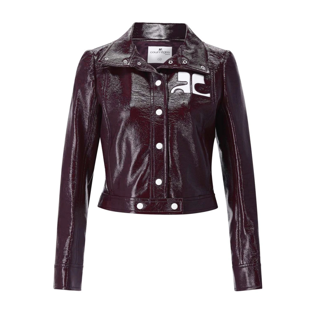 Courrèges Damen Violett - Lederjacken - Jackets - Lila - M