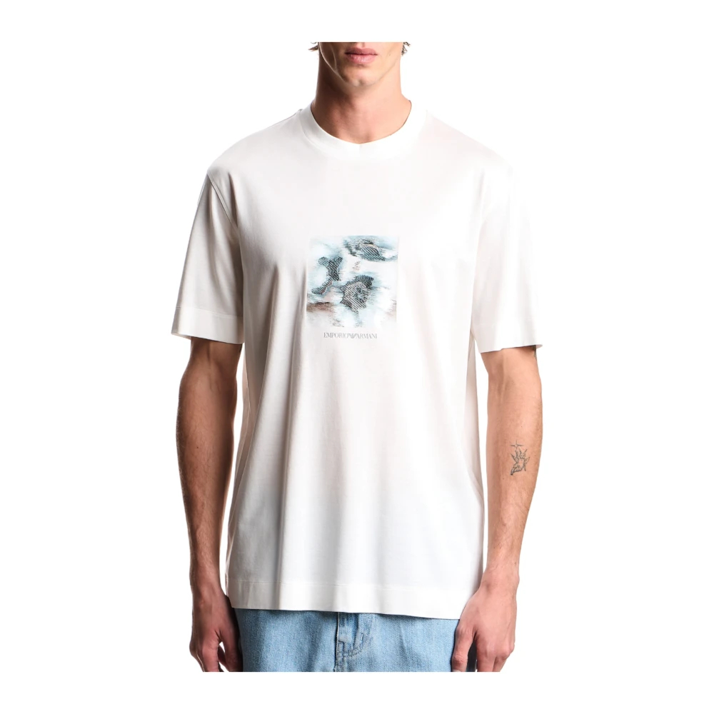 Emporio Armani Herren Weiß - T-Shirt Em005272 Af10017 - Tops - 2XL