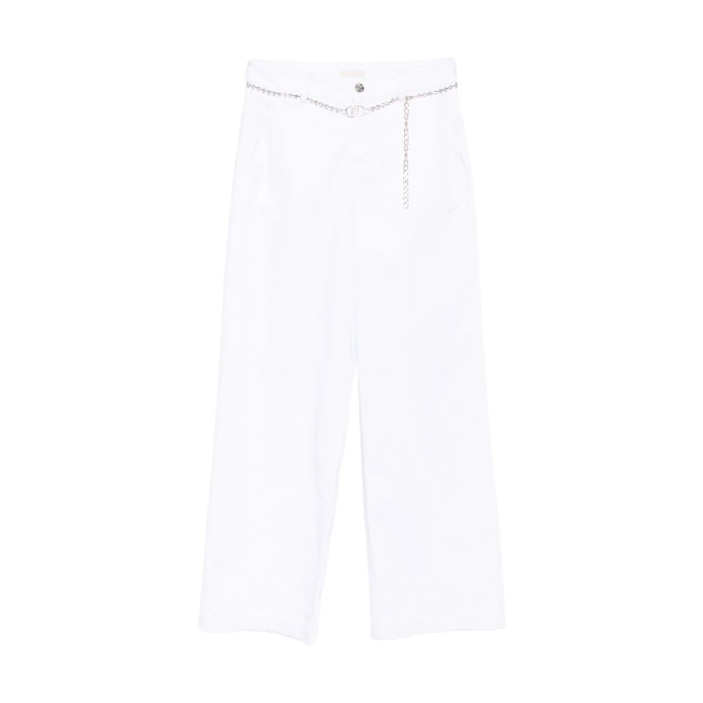 Liu Jo Damen Weiß - Wide Hosen - Trousers - W30