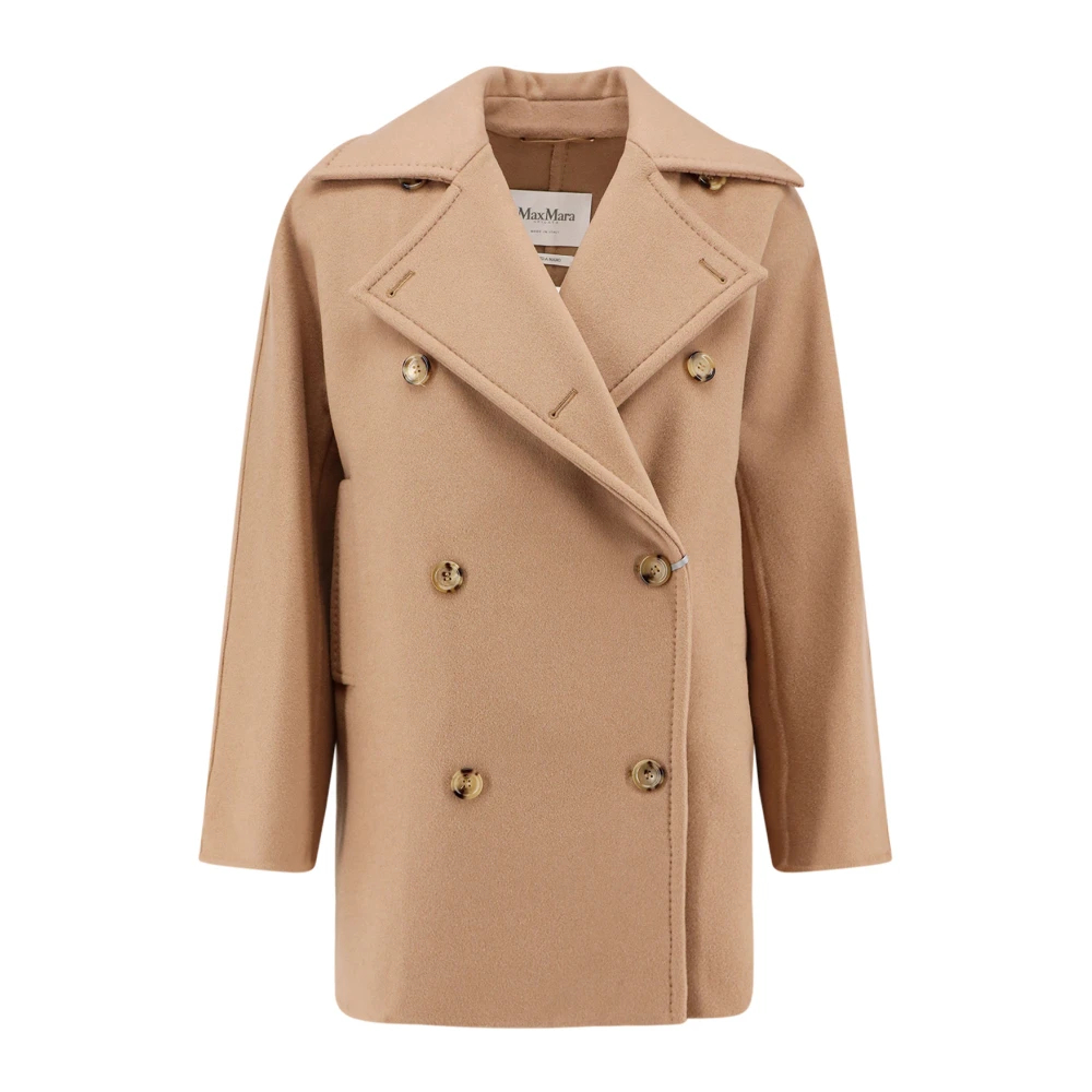 Max Mara Damen Beige - R Woll-Kaschmir-Doppelreiher-Mantel - Coats - 2XS