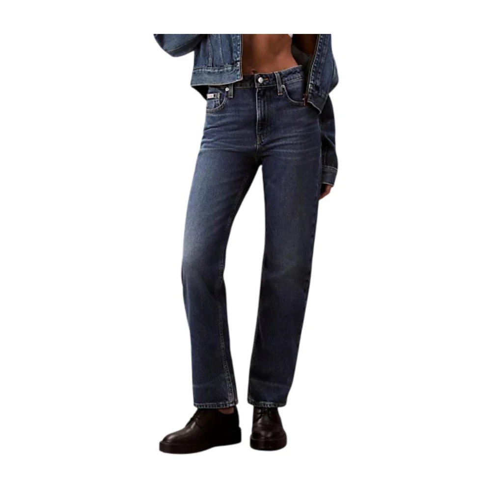 Calvin Klein Damen Blau Jeans Jeans High Rise Straight Jeans Größe 25 - Bild 4