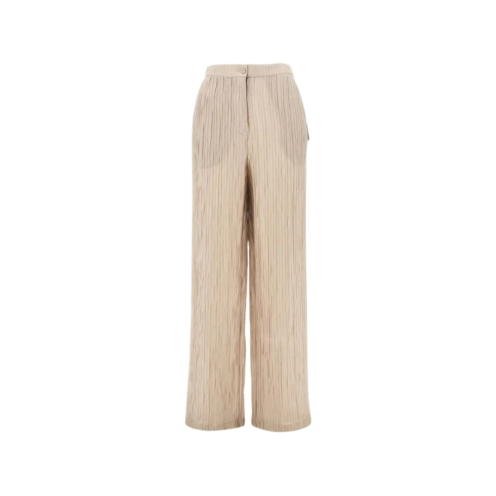 Emporio Armani Damen Beige - Wide Hosen - Trousers - S