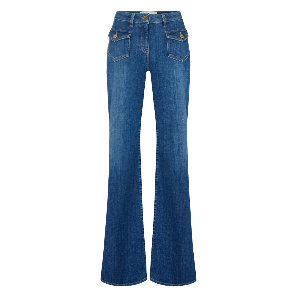 Elisabetta Franchi - Ausgestellte Jeans Mit Taschen - Jeans - Damen - Blau - W27 - Bild 4
