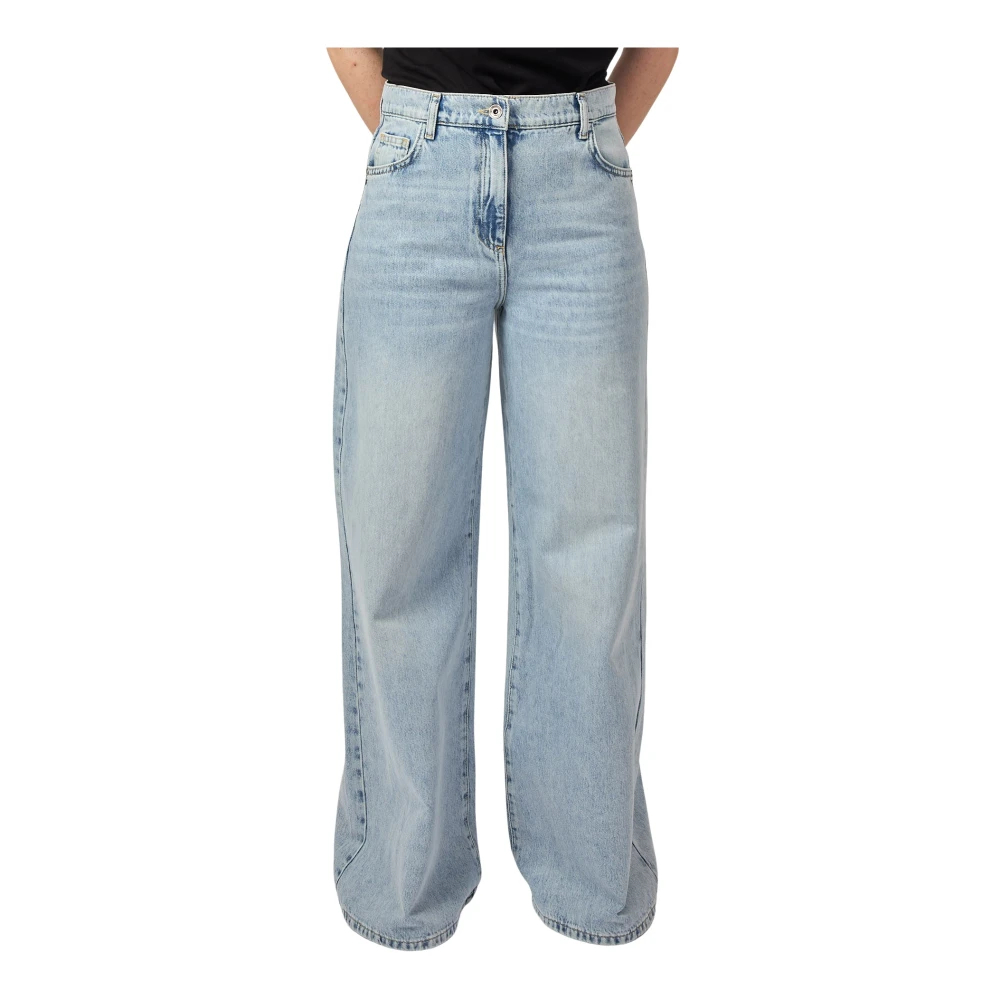Patrizia Pepe Damen Blau - Wide Leg Denim Jeans - Jeans - W26