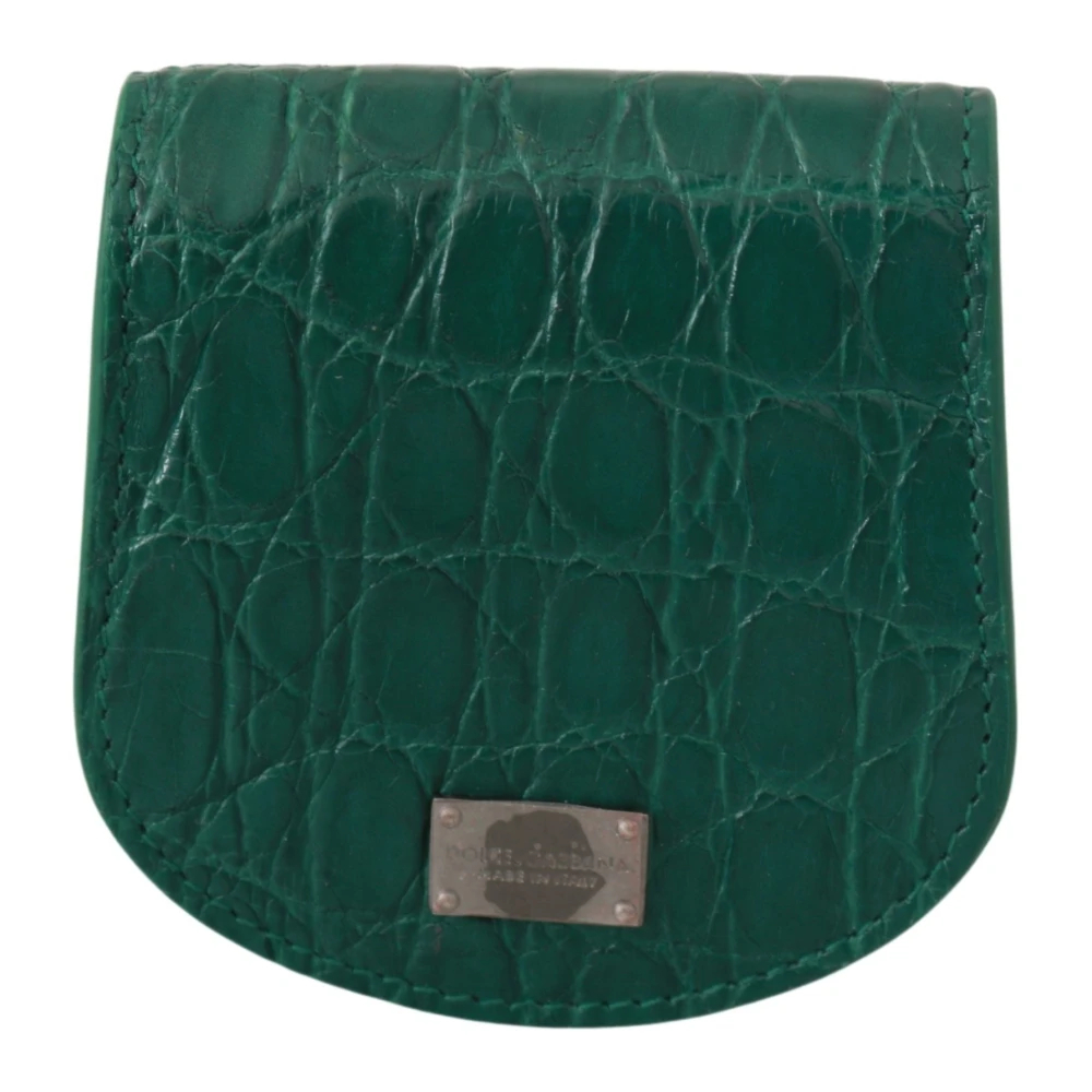 Dolce & Gabbana Herren Grün - Luxuriöse Exotische Hautmünzgehäuse Brieftasche - Accessories - One Size