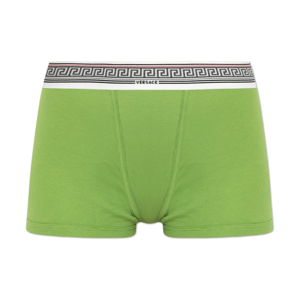 Versace Damen Grün - Gerippte Baumwoll-Jersey Trunks - Underwear - L