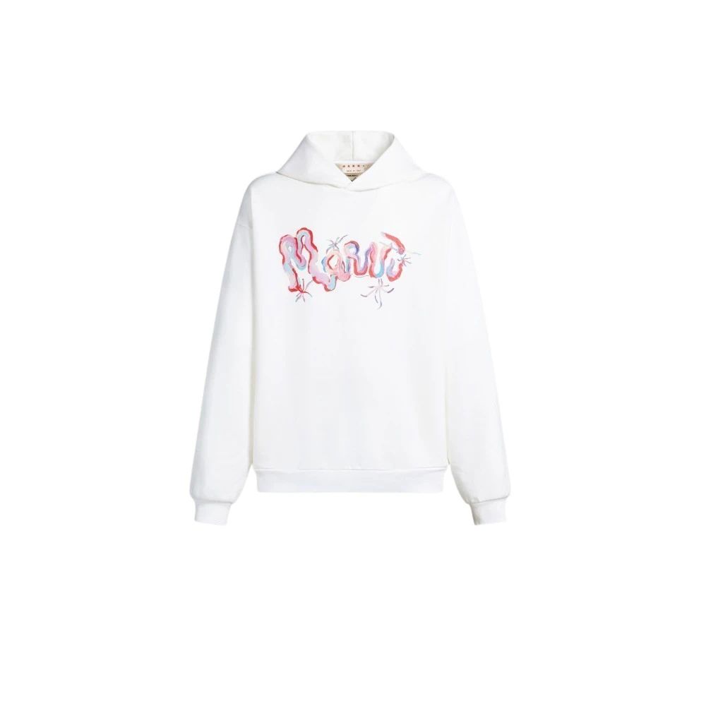 Marni Herren Weiß - Logo Hoodies Sweatshirts Baumwollmischung - Sweatshirts & Hoodies - L