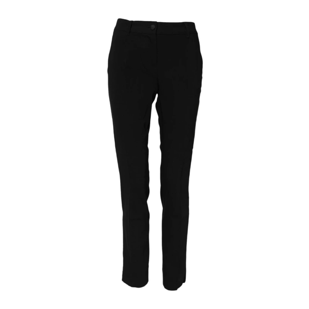 Dolce & Gabbana Damen Schwarz - Luxuriöse Woll-Tapered-Kleidungshose - Trousers - K - 2XS