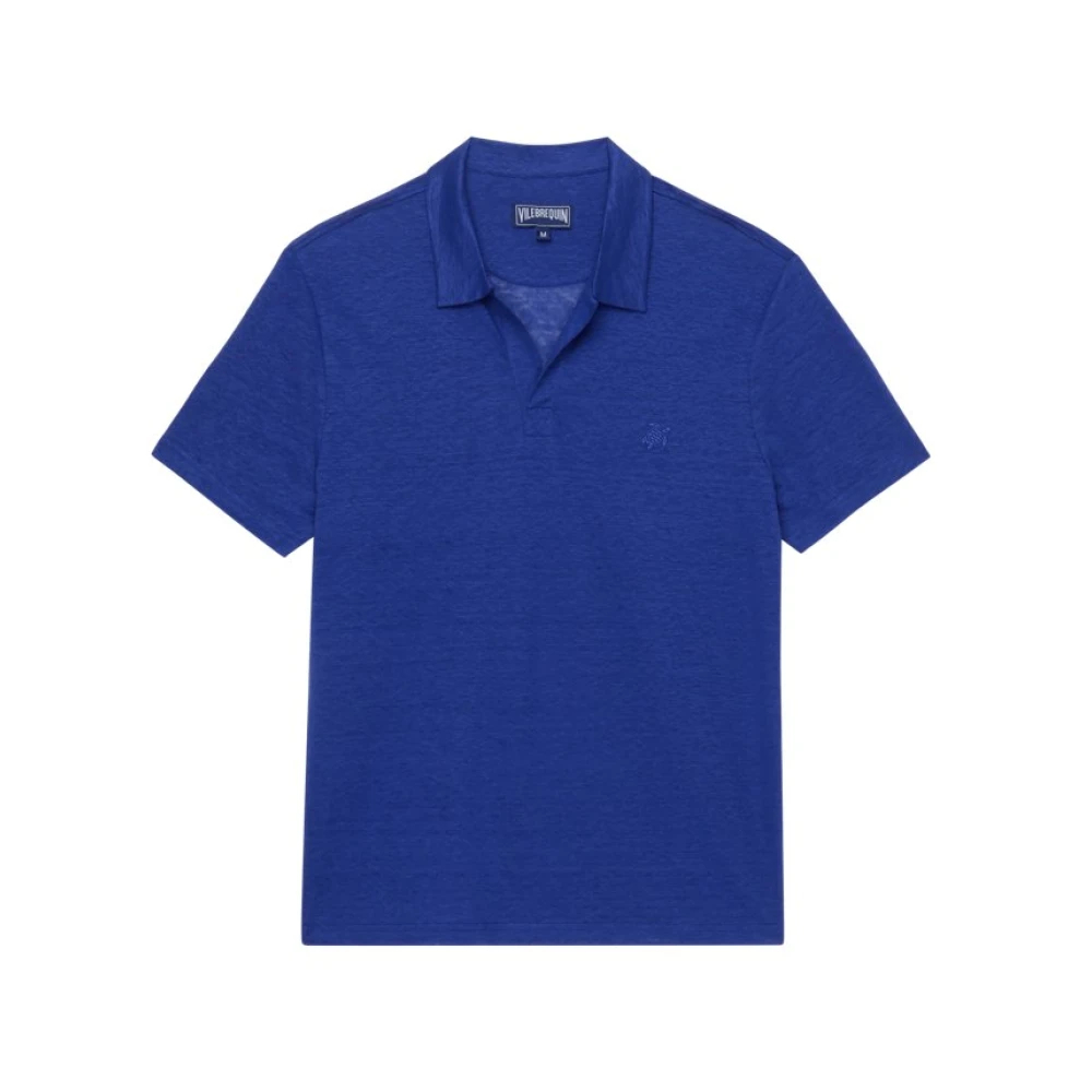 Vilebrequin - Einfarbiges Polohemd Aus Leinenjersey Für Herren - Tops - Herren - Blau - L